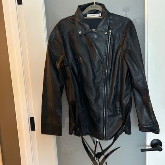 Black Faux Leather Jacket - Picture 2 of 5
